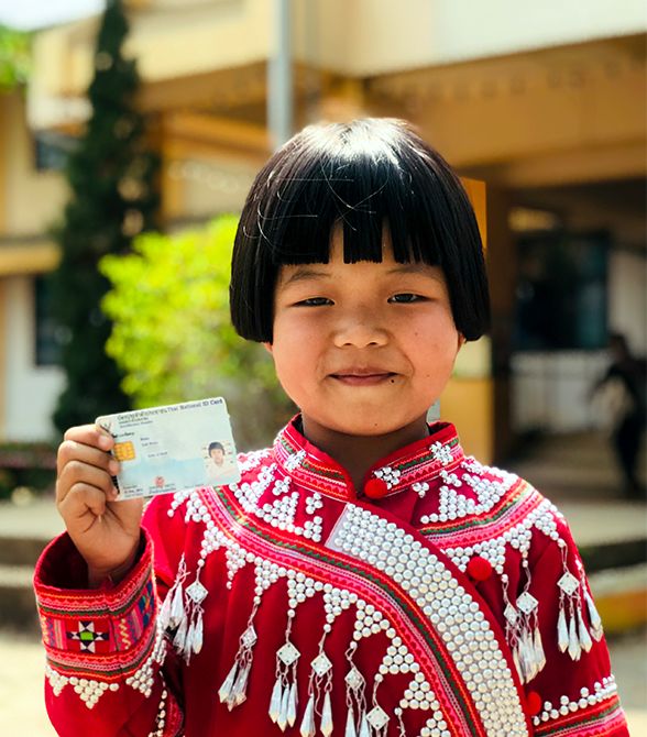 Sponsored Girl With Birth Certificate