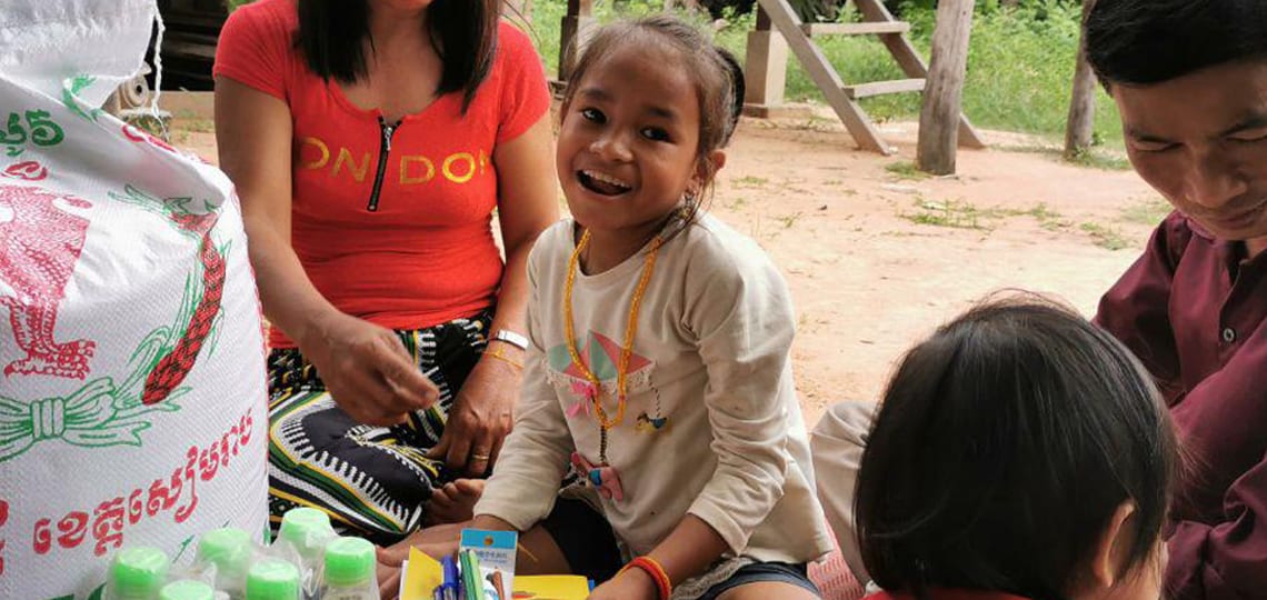 Prey, age 8 girl, is safe because of child protection and child sponsorship in Cambodia