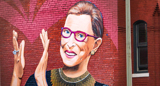 “2019.09.14 Ruth Bader Ginsburg Mural, Washington, DC USA 257 33040” by tedeytan is licensed under CC BY-SA 2.0