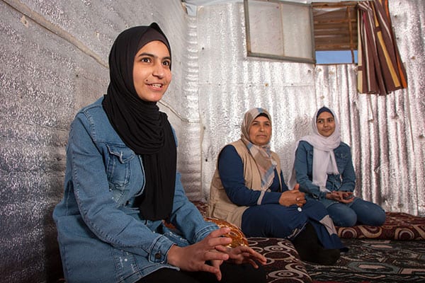 Fatima is 14 years old. She’s from Syria, but now lives in Jordan, in the Azraq refugee camp