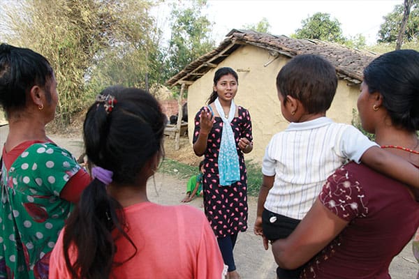 Chandrakala in Nepal fights child trafficking by educating families in her community about child protection