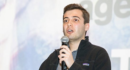Josh leads a conversation on gender equality with young people at Nickelodeon’s studio in Burbank, CA.