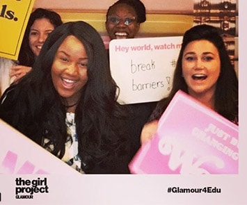 #YoungAndPowerful Youth Advisory Board members at Glamour Magazine "Back to School Rally" for The Girl Project