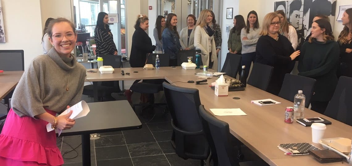 Katherine at her corporate takeover for International Day of the Girl