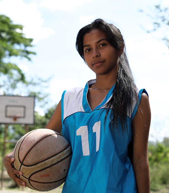 Girl In Timor Leste With Basketball