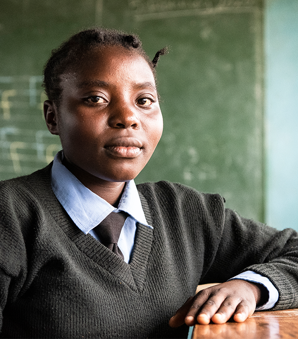 Girl In Zambia School