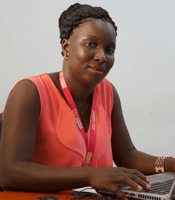 Former Sponsored Child Guinea Bissau On A Computer