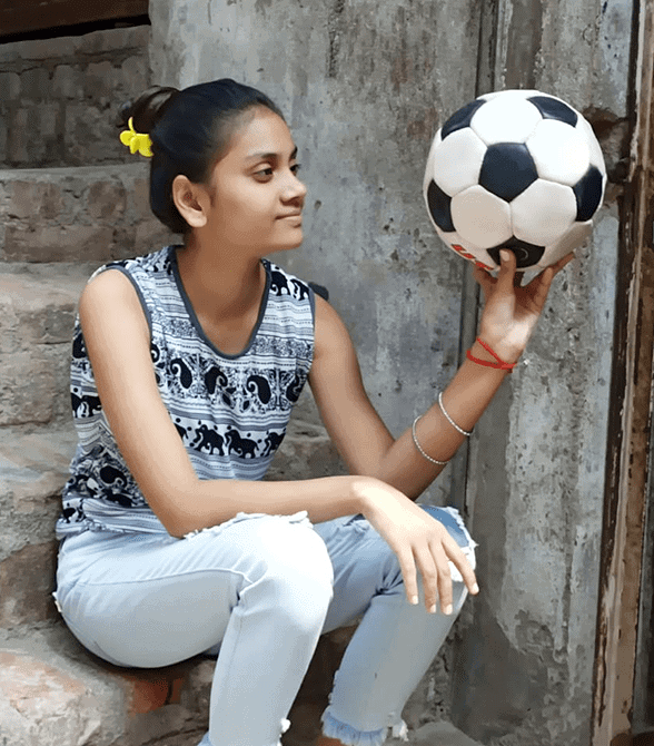Sponsored Child India With Soccer Ball