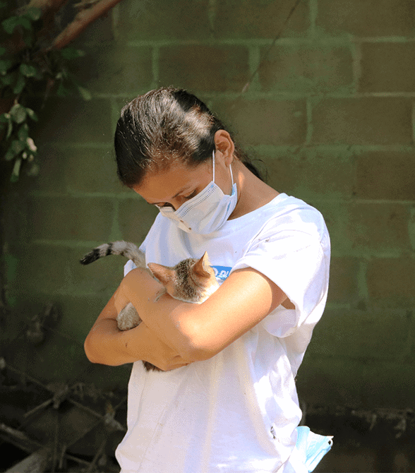 Sponsored Girl In Honduras With Cat