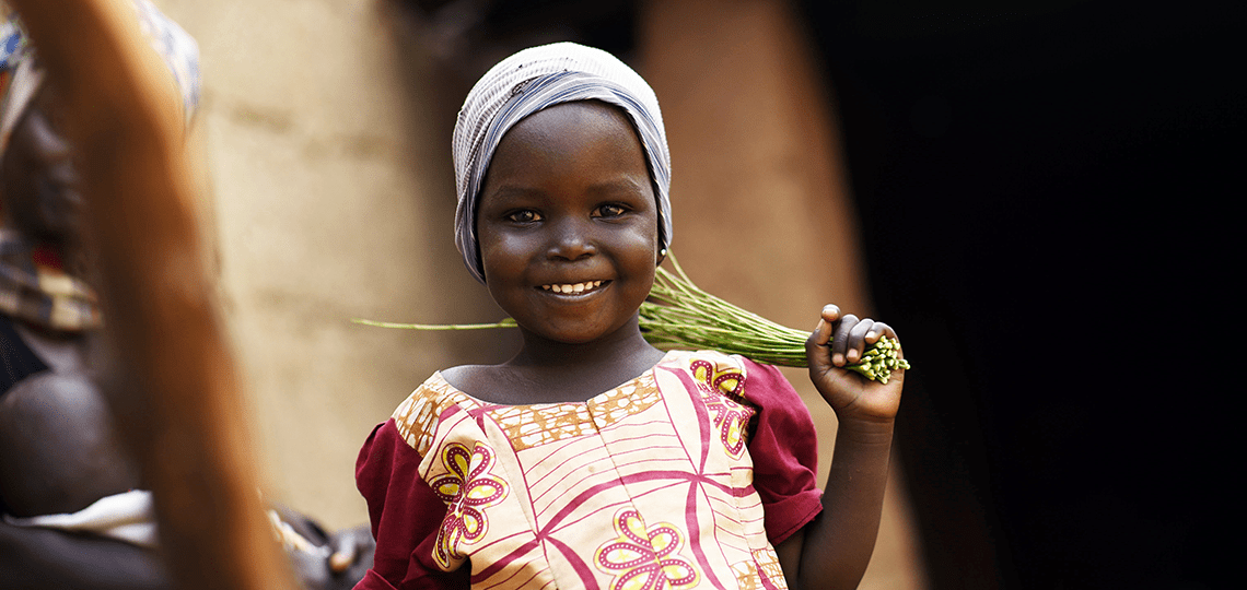 Girl in an internally displaced persons camp (IDP camp) in Nigeria, Africa