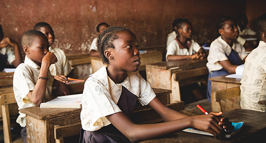 School children in danger of Boko Haram abduction in Nigeria, Africa