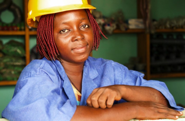 Bibata is a female plumber in Burkina Faso