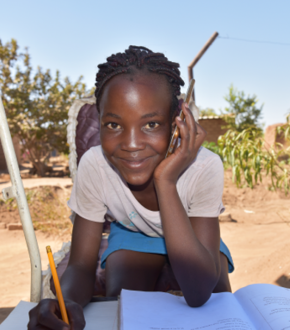 Yollanda is a sponsored child in Zimbabwe