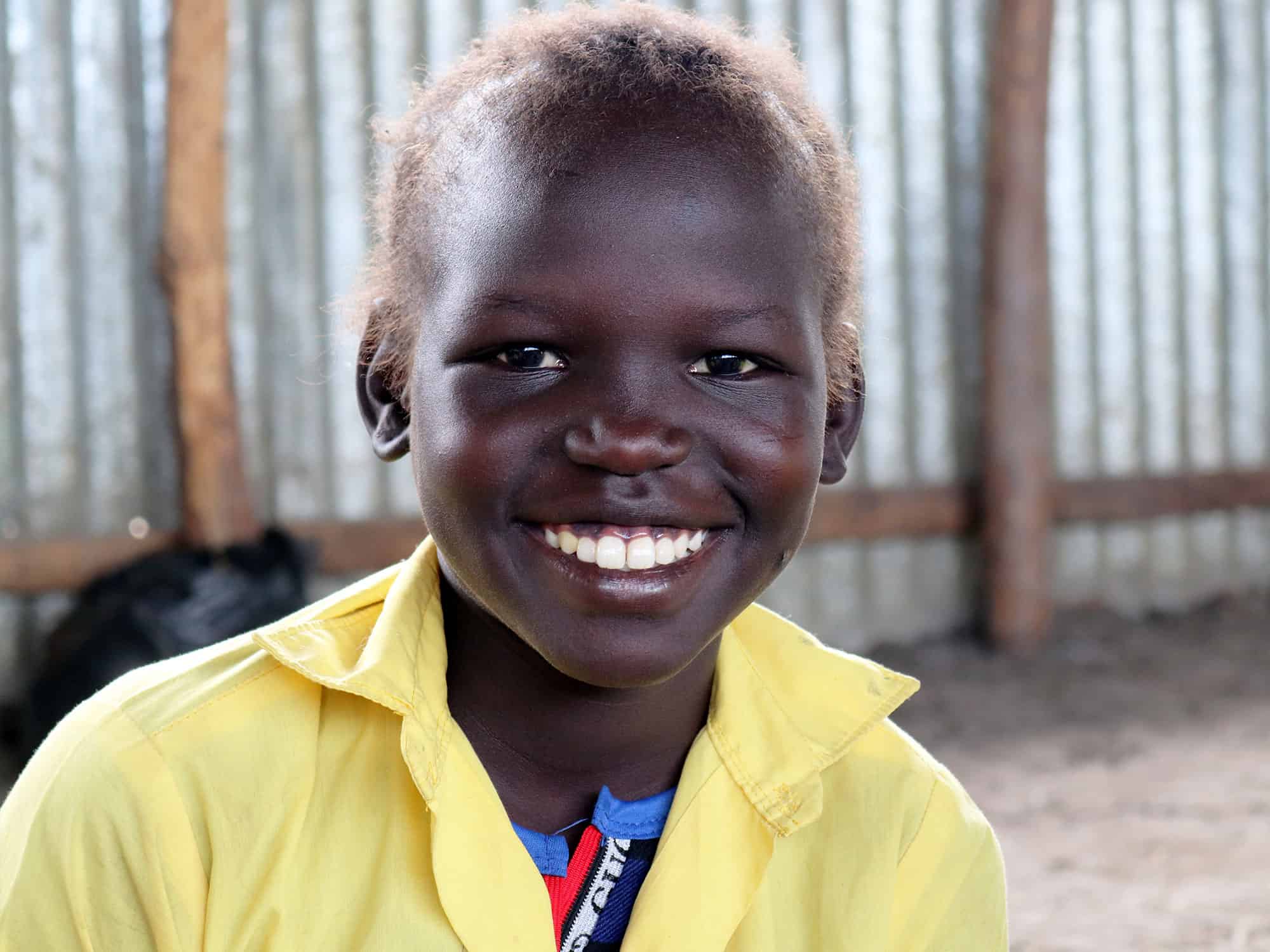 Saraha, a girl refugee from South Sudan in Uganda