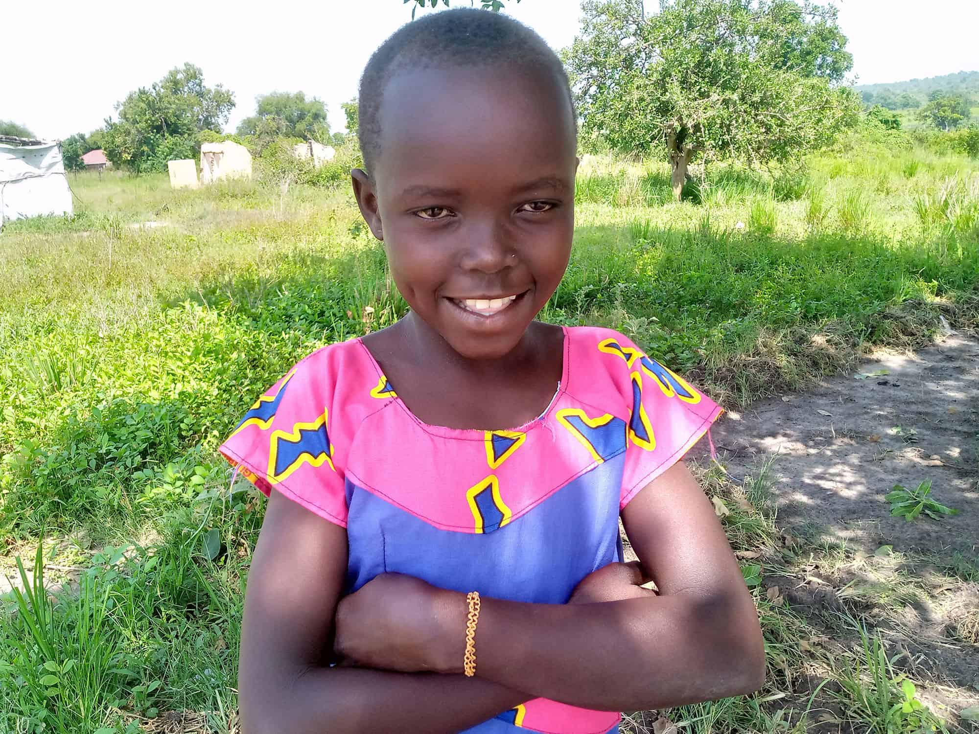 Florence, a girl refugee from South Sudan in Uganda