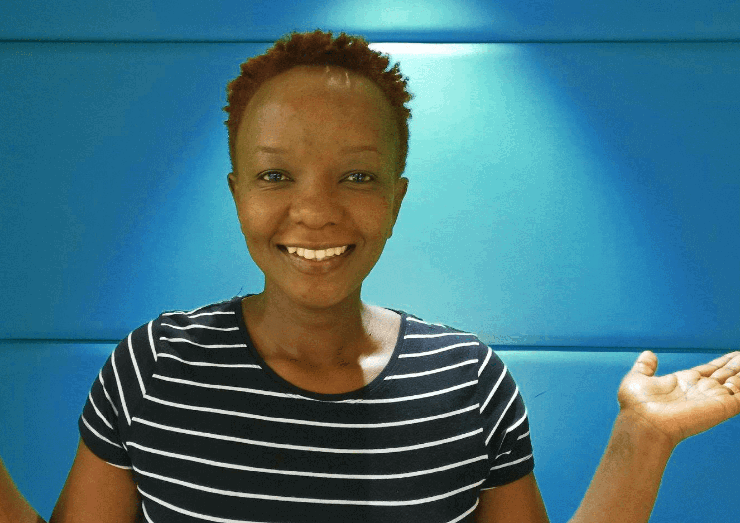 woman smiling