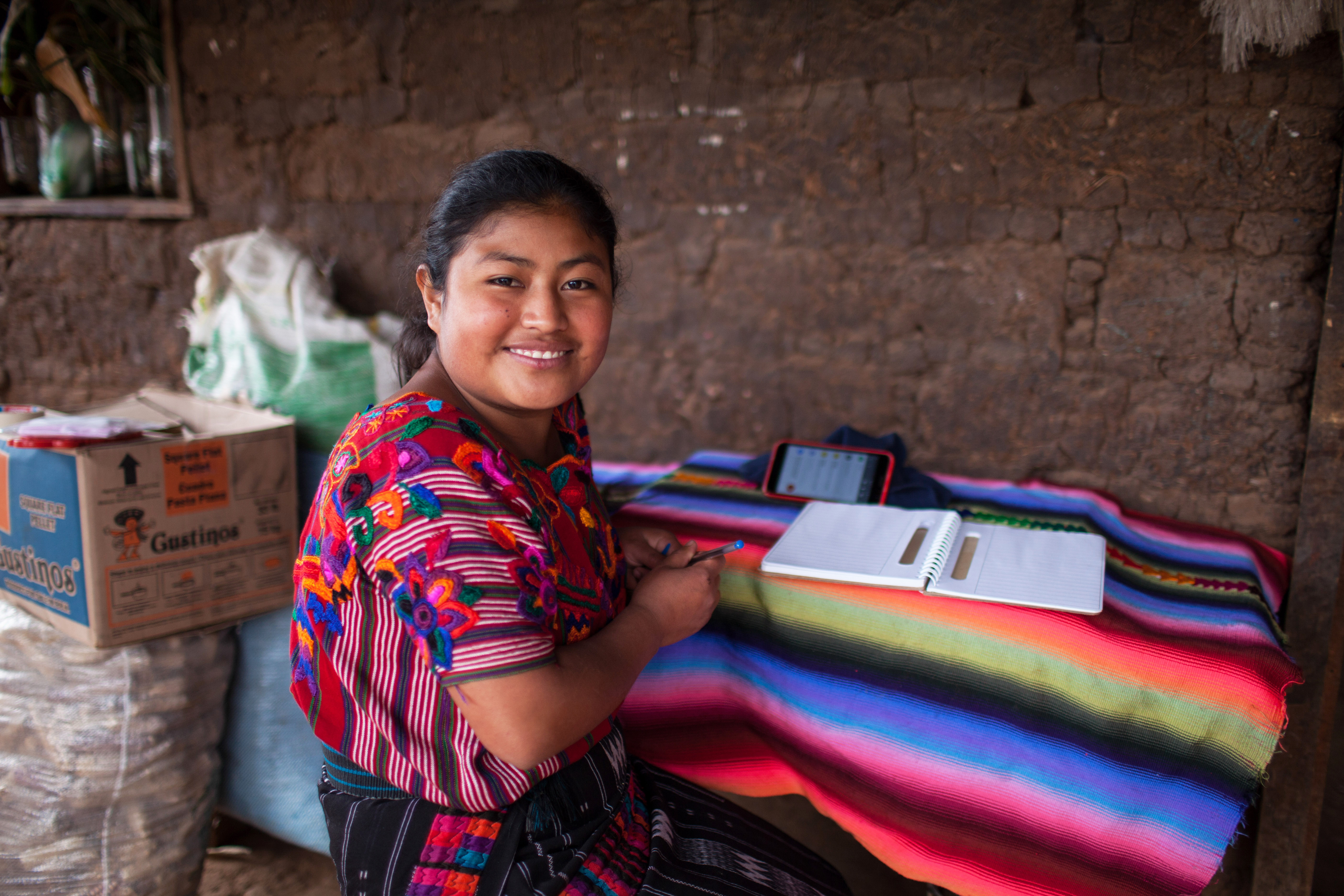 Julia, a 19-year-old from a Mayan-K’iche’ ethnic community in Guatemala, leads a project for indigenous girls and young women