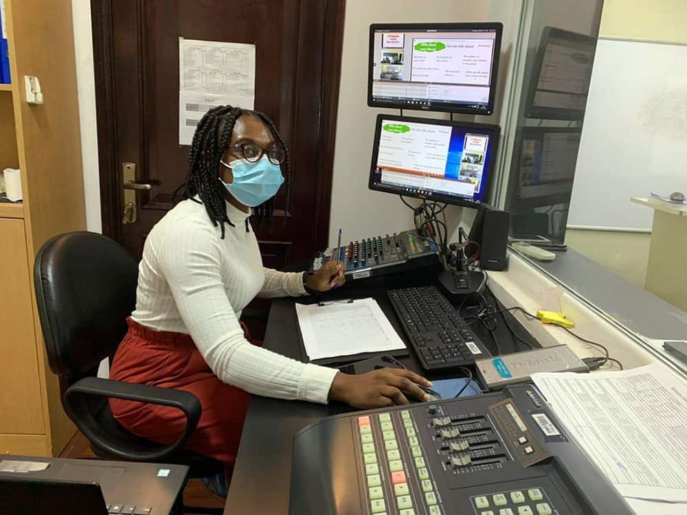 Francisca, an inspirational girl from Ghana, working as a female radio engineer.