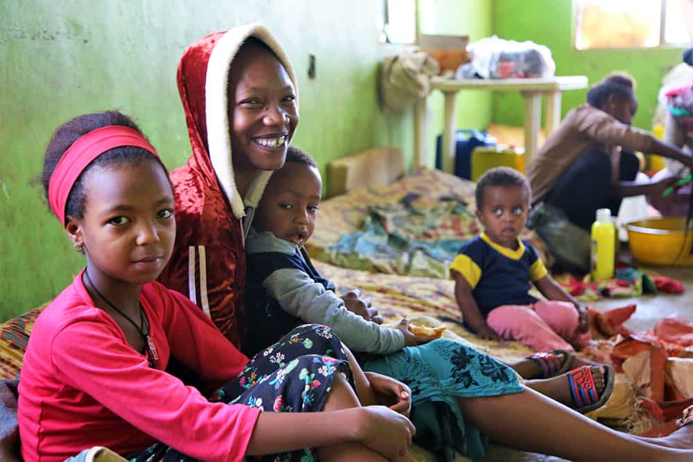 Tigist was forced to flee her home when fighting broke out nearby, and she now is living at a temporary center for displaced people. Ethiopia is facing multiple crises at one time.