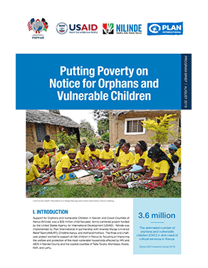 Nilinde household and economic strengthening report cover photo