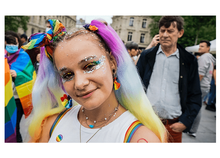 Himangini, 16, said that this photo authentically represents what it means to be a girl today, writing, “They’re happy and take pride in their identity.”