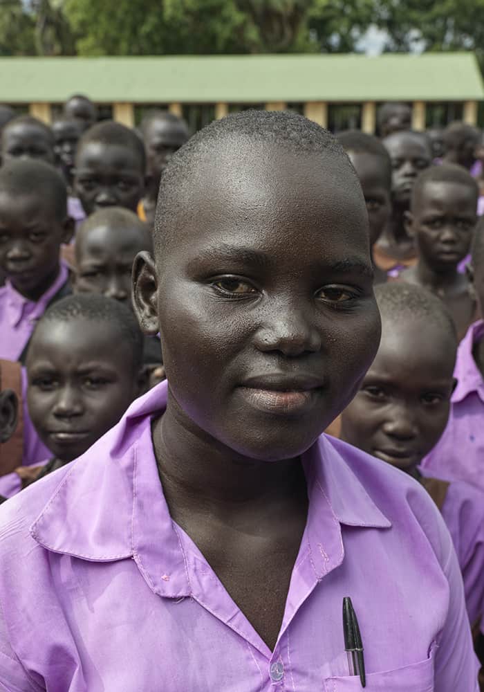 Hellena lives in South Sudan, where at least 7.2 million people — about 60% of the population — are in need of food assistance. Without immediate support, more than 2 million people are at risk of dying of starvation. Already, 1.4 million children are suffering from malnutrition.