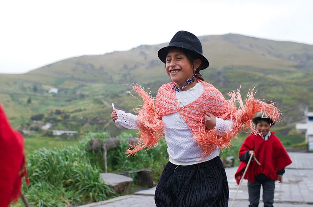 Joselin, 9, is all smiles as she plays with her friends.