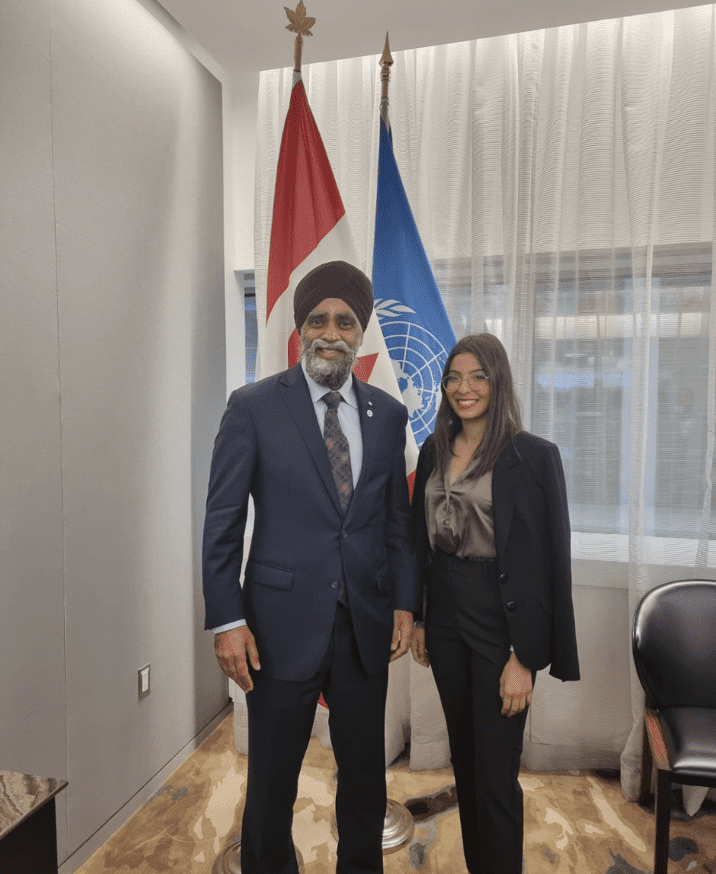 Tia and Harjit Sajjan, the Minister of International Development of Canada.