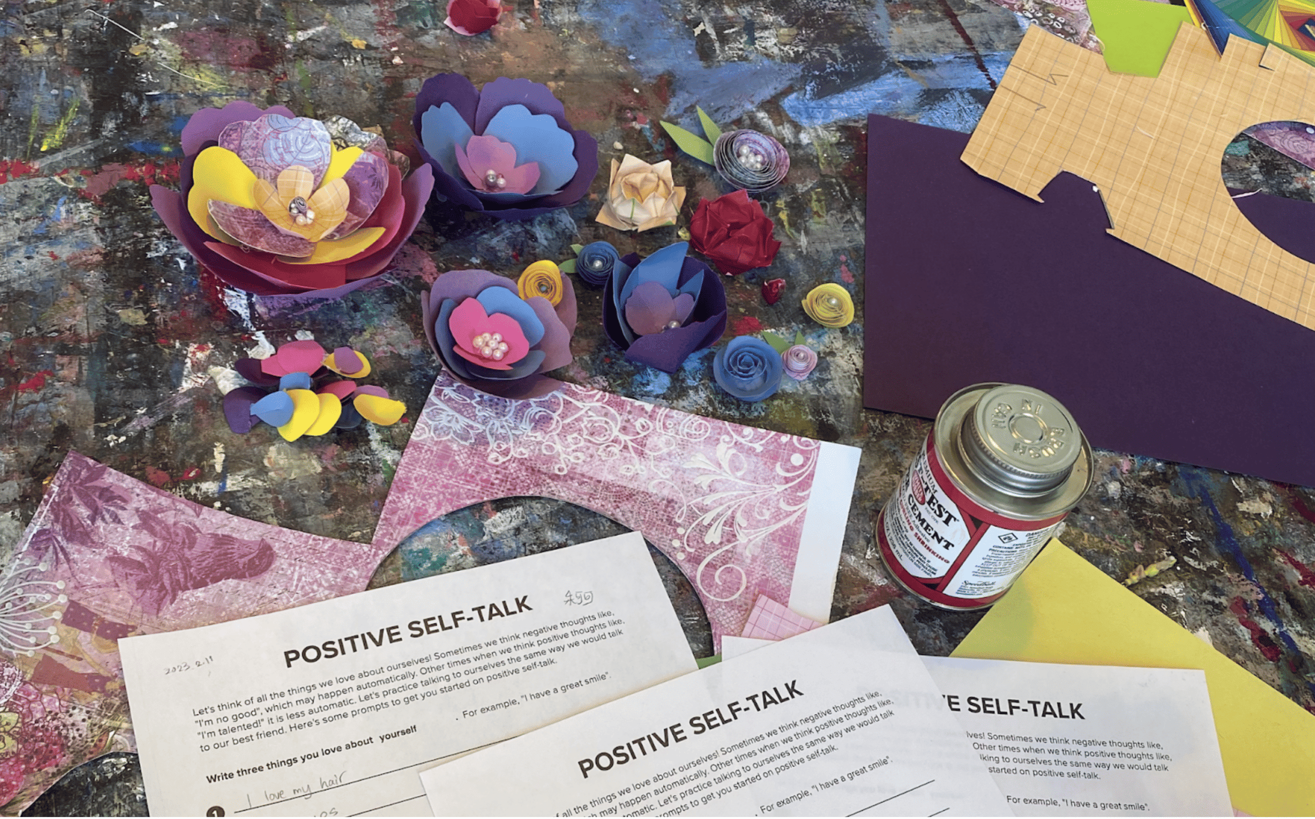 The Shield Initiative holds a flower-making self-appreciation workshop.