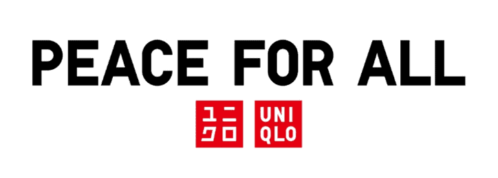 UNIQLO logo featured in the Global Photo Exhibition-PEACE FOR ALL campaign.