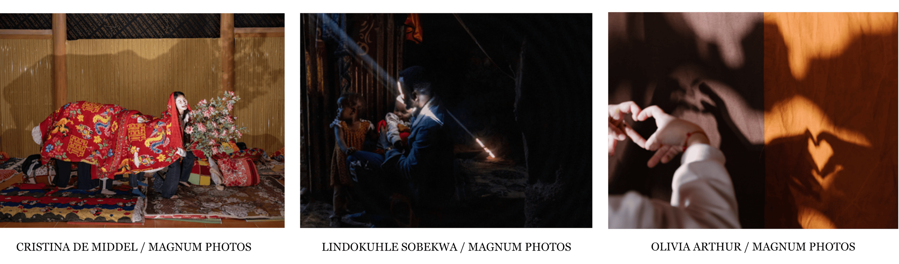 Collage of three photographs from the UNIQLO PEACE FOR ALL project, capturing moments of peace and community in Vietnam, Ethiopia and Romania.