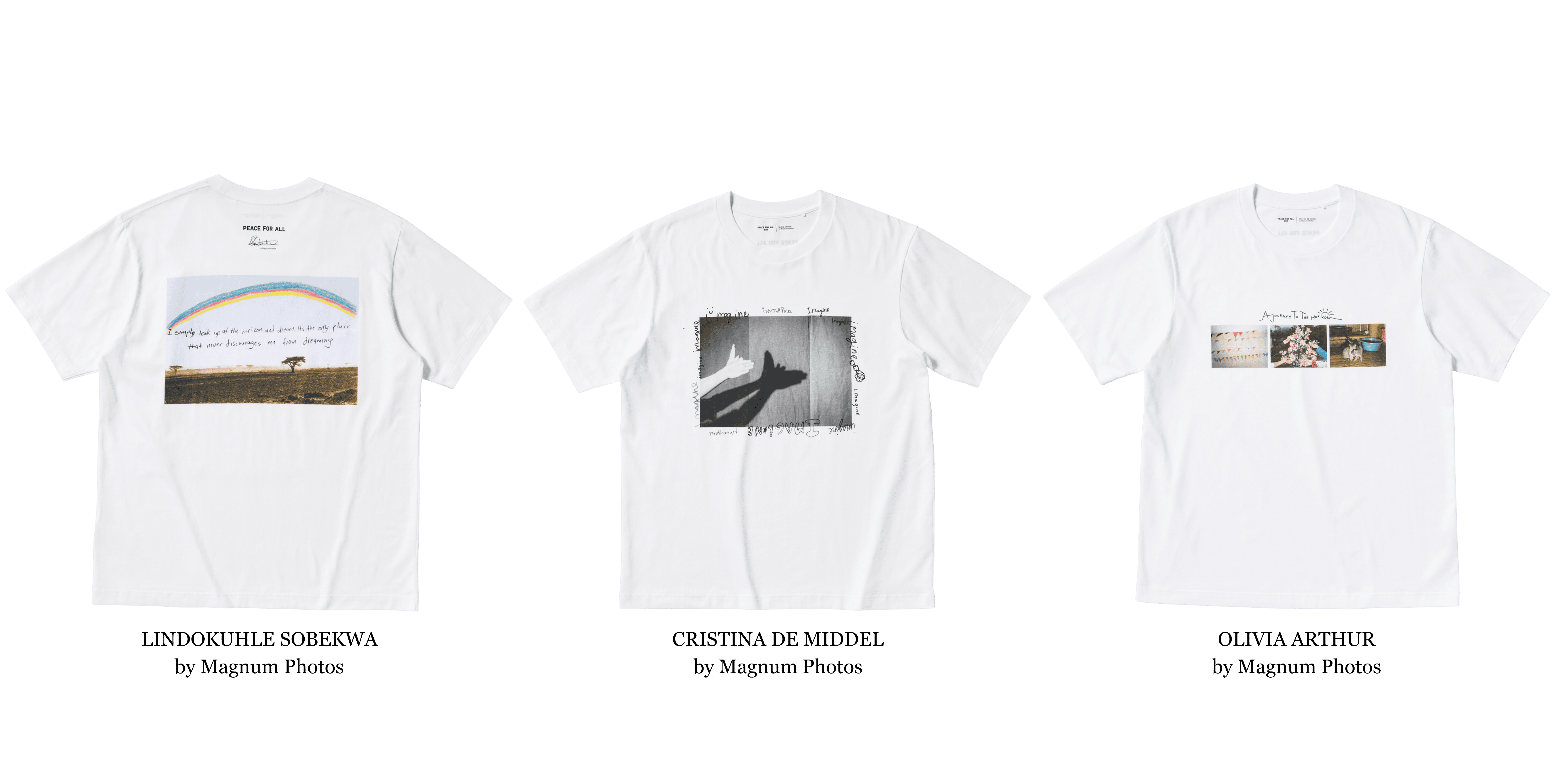 UNIQLO PEACE FOR ALL T-shirt featuring Magnum Photos design promoting global peace.