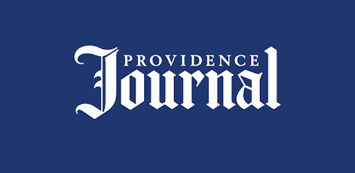 Providence Journal logo with white text on a dark blue background.