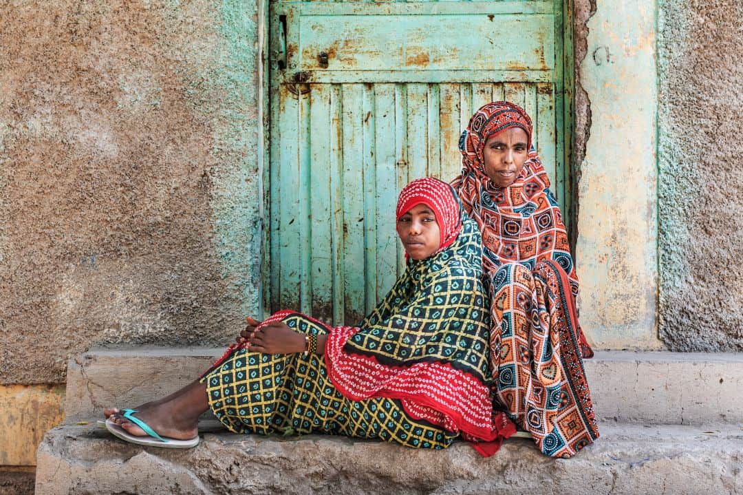 Parent and child in Ethiopia standing together to end FGM