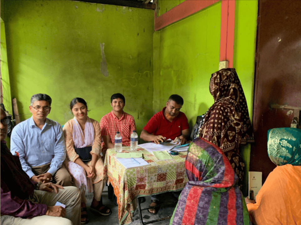 Grameen Bank Bangladesh in Sylhet disbursing loans to female entrepreneurs in Jaintapur Village