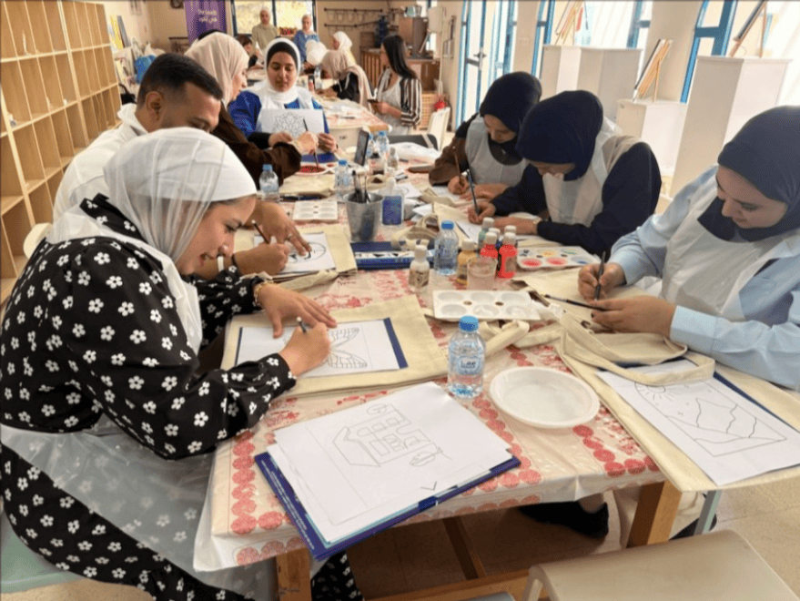 Art-based therapy and advocacy session through She Leads in Amman, Jordan